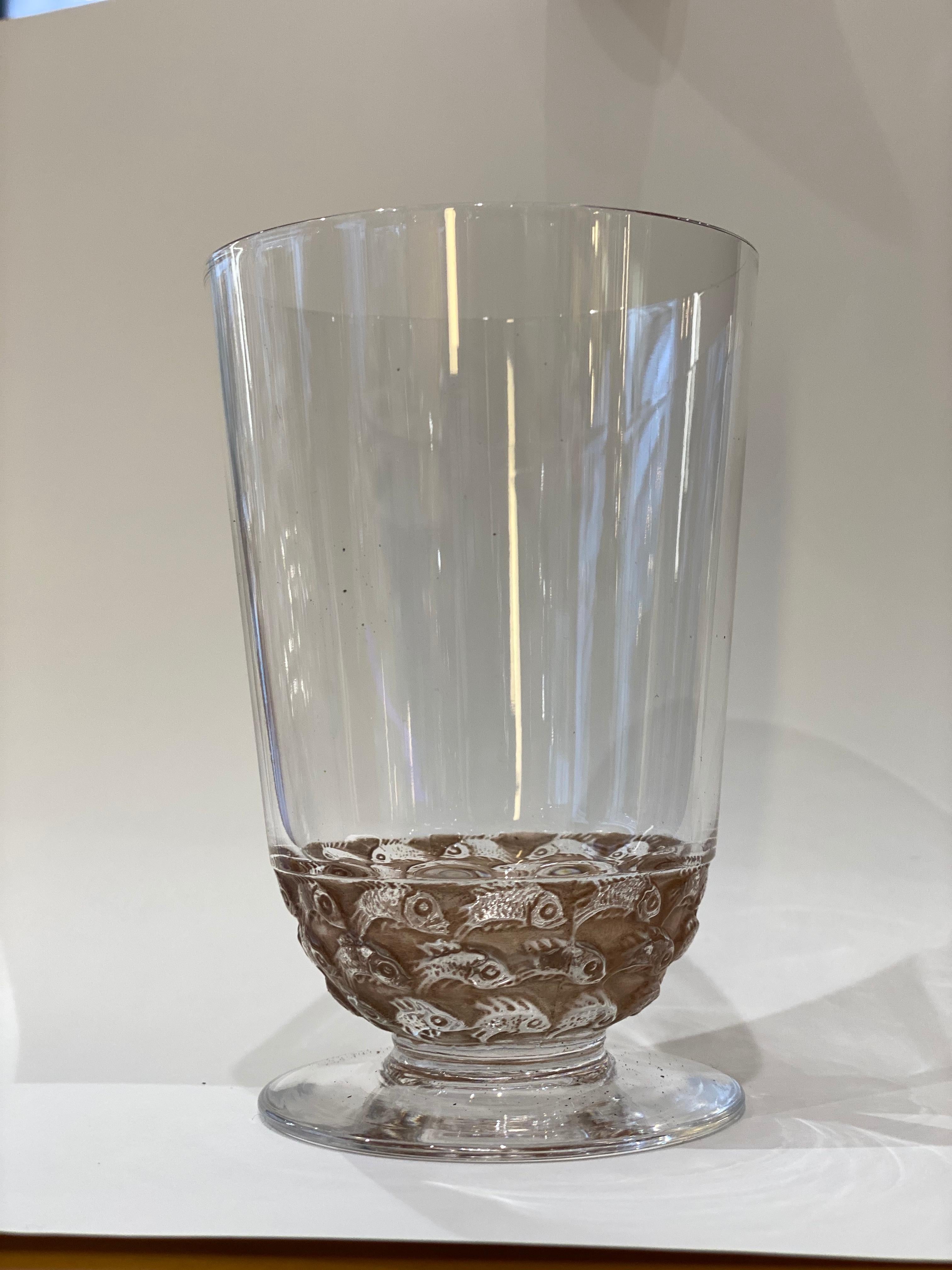 René Lalique 6 Glass Pouilly In Excellent Condition In Saint-Ouen, FR