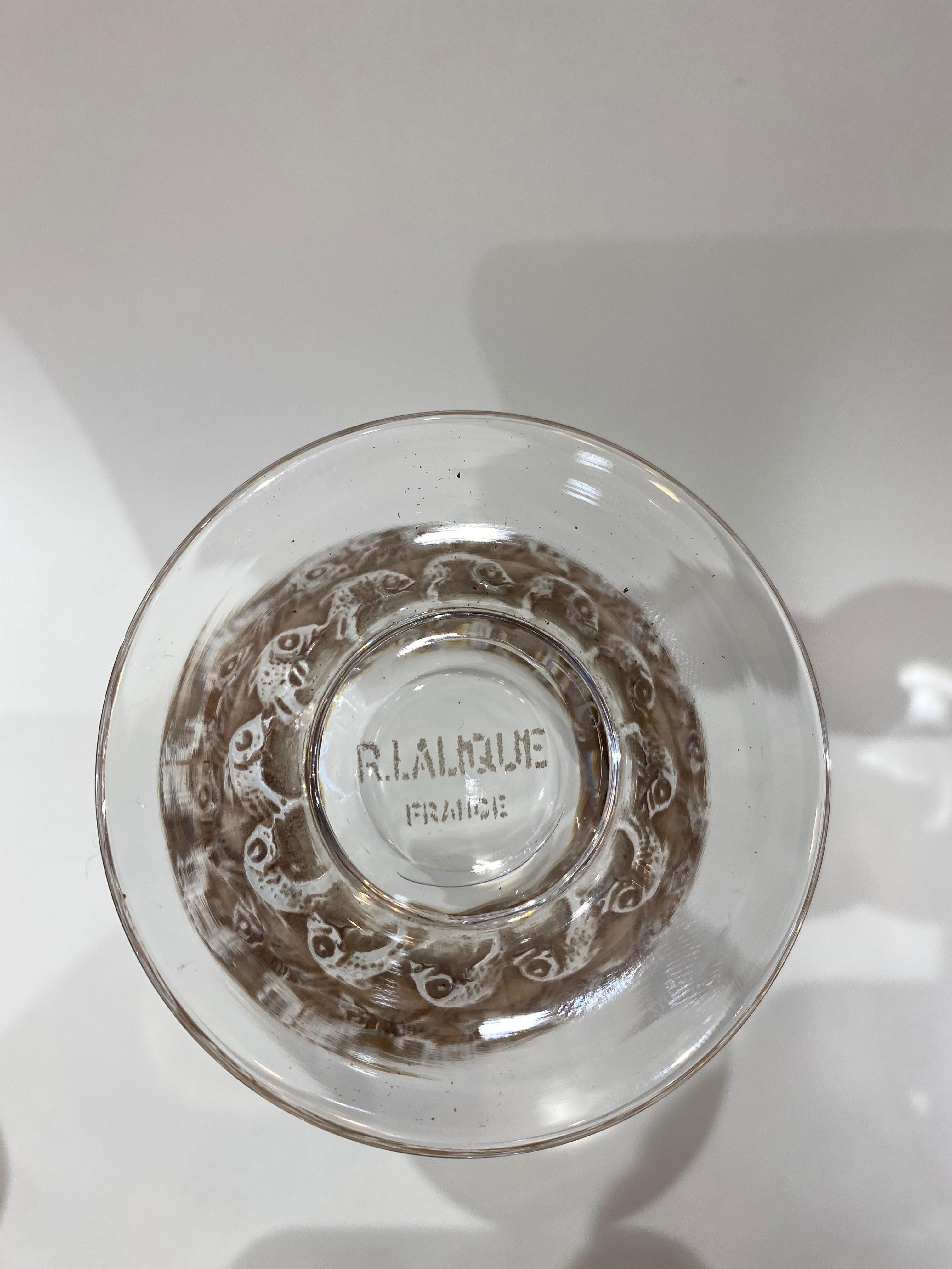 René Lalique 6 Glass Pouilly 4