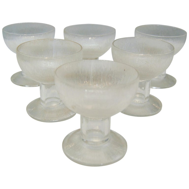 René Lalique 6 "wingen" Glasses For Sale at 1stDibs
