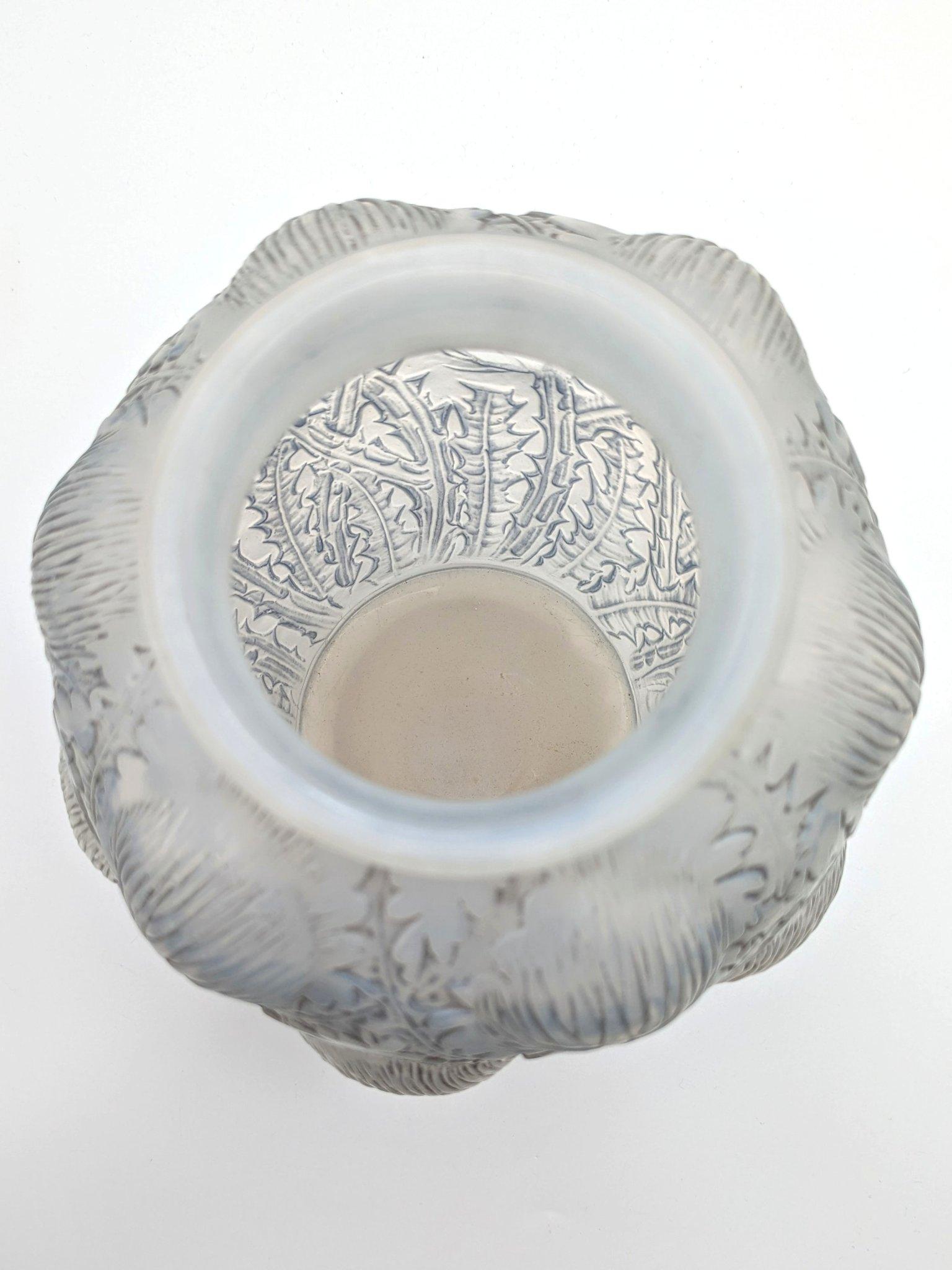 René Lalique un jarrón opalsecente art déco Domrémy en Bueno estado para la venta en Aachen, DE
