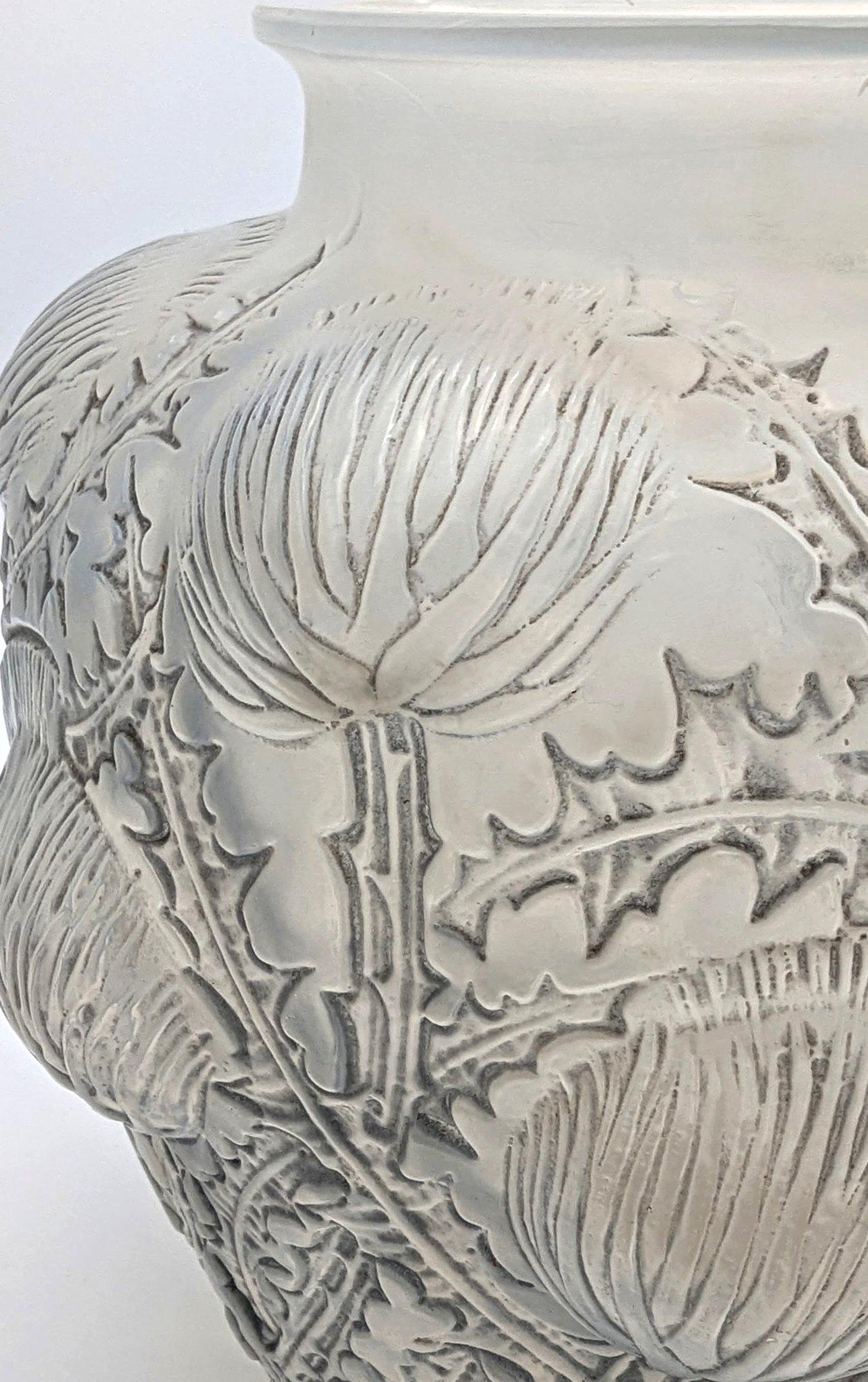 René Lalique un jarrón opalsecente art déco Domrémy principios del siglo XX en venta