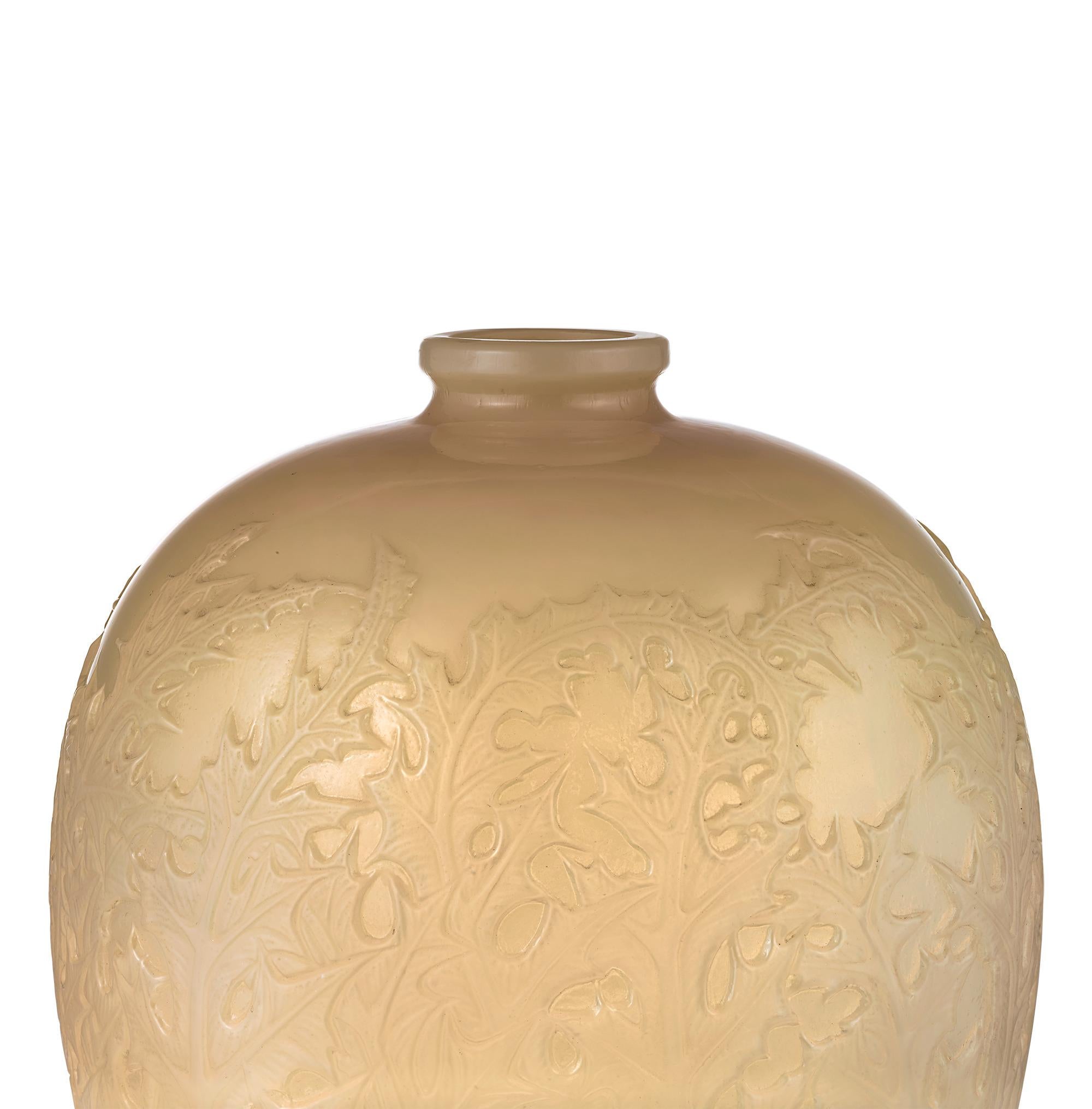 Jarrón Acanthes René Lalique Art Decó en venta