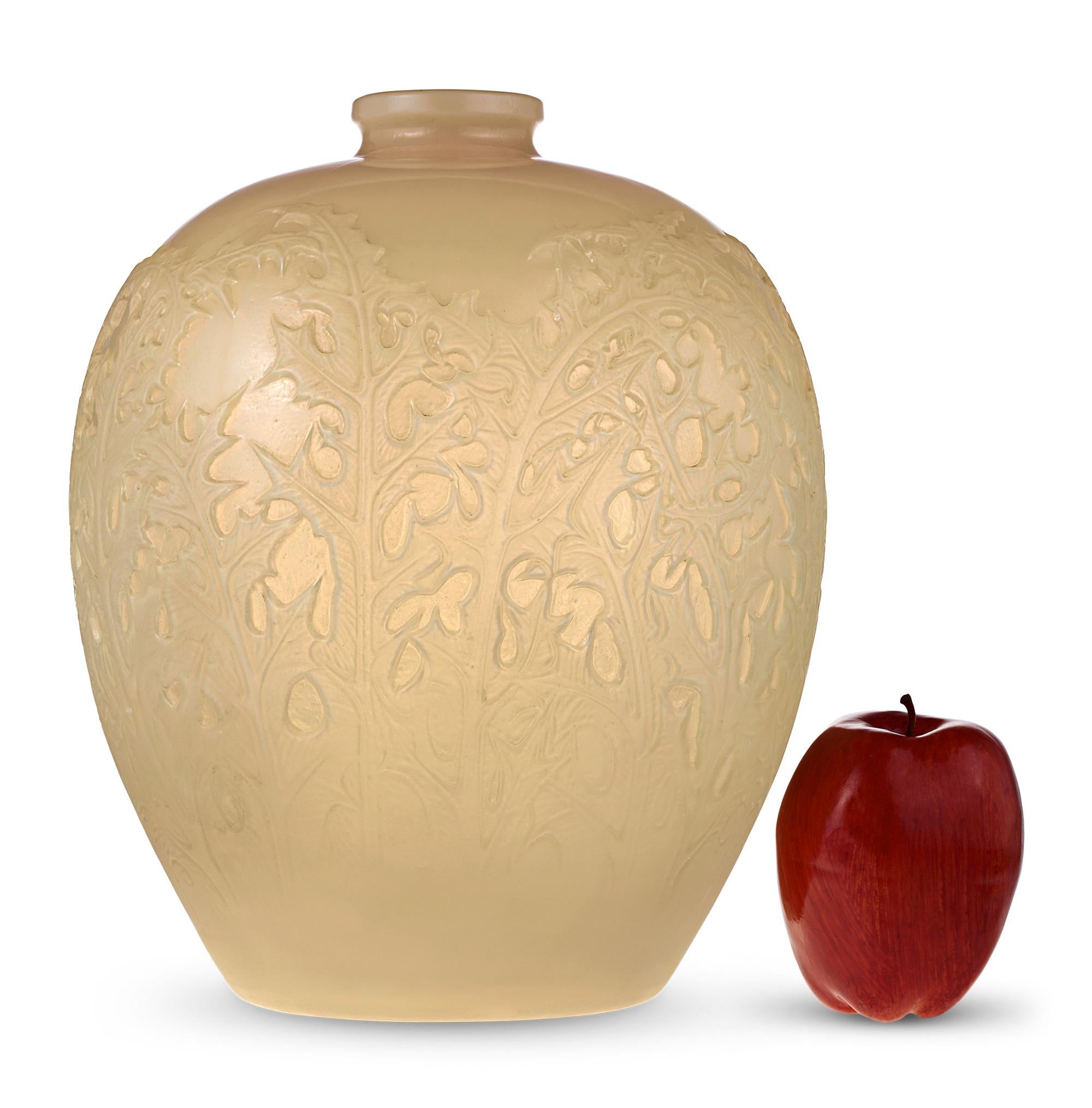 Jarrón Acanthes René Lalique Francés en venta
