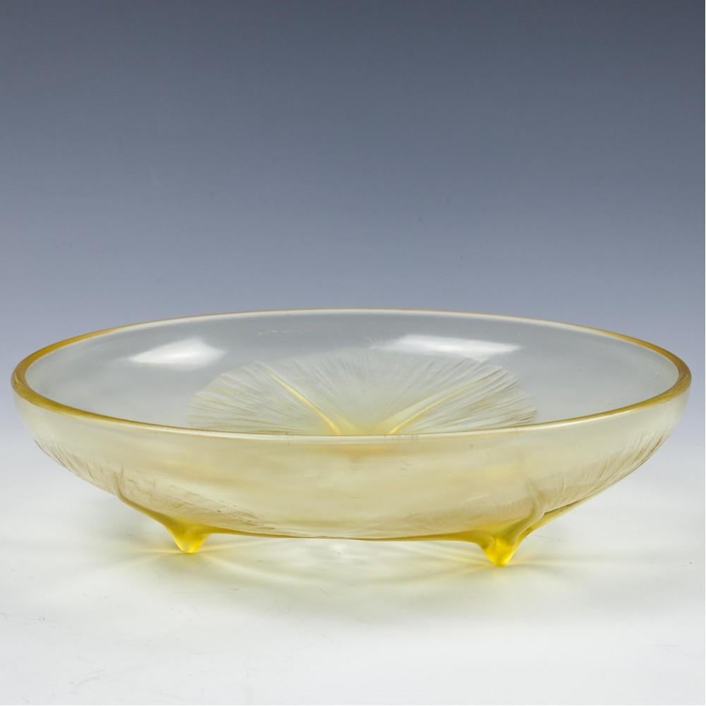 20th Century Rene Lalique Amber Tinted “Volubilis” Dish