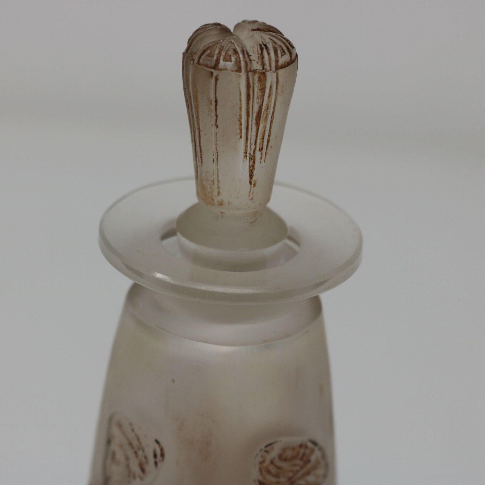 Rene Lalique Ambre Antique Glass Perfume Bottle 4