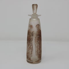 Rene Lalique Ambre Antique Glass Perfume Bottle