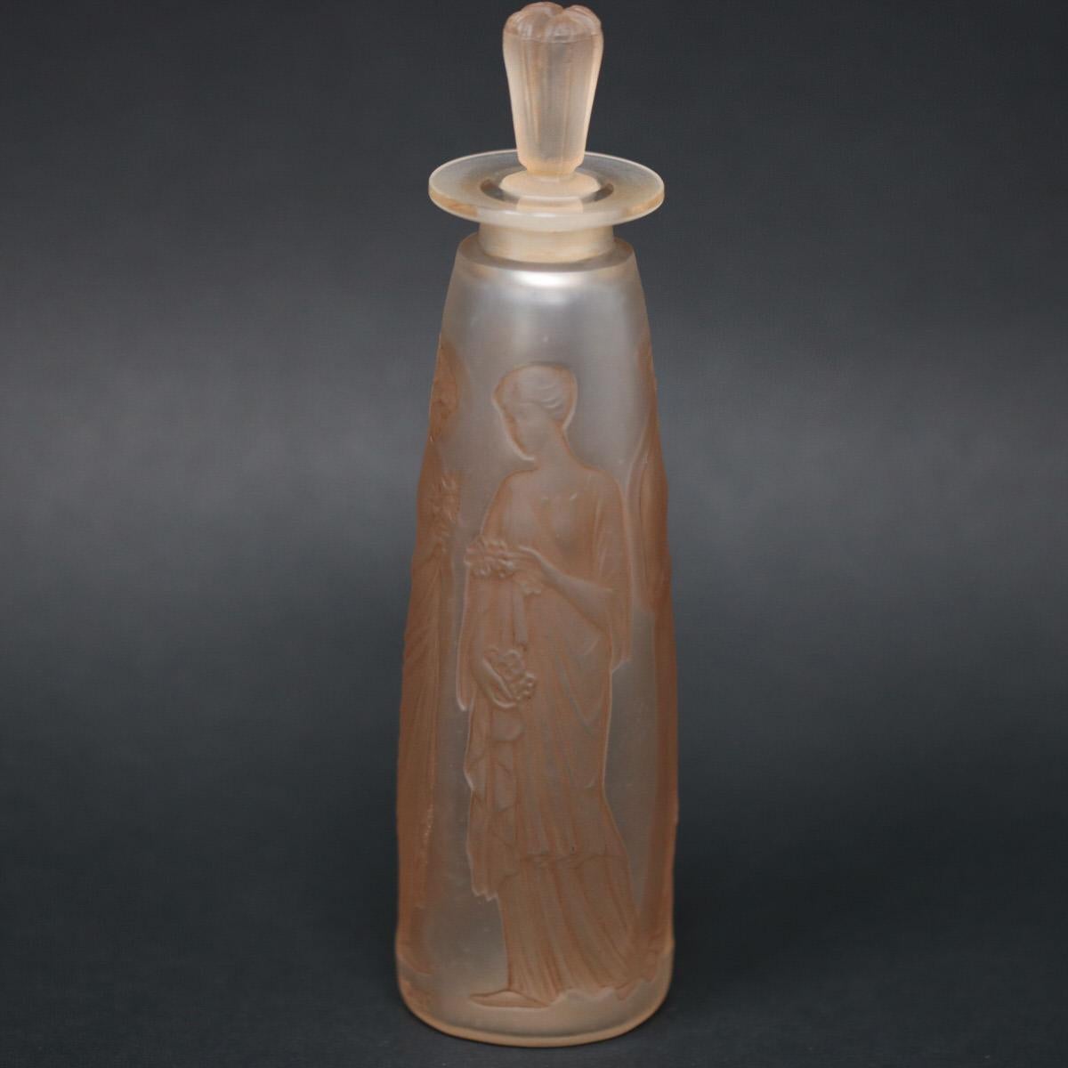 Frasco de perfume de cristal René Lalique Ambre Antique Art Nouveau
