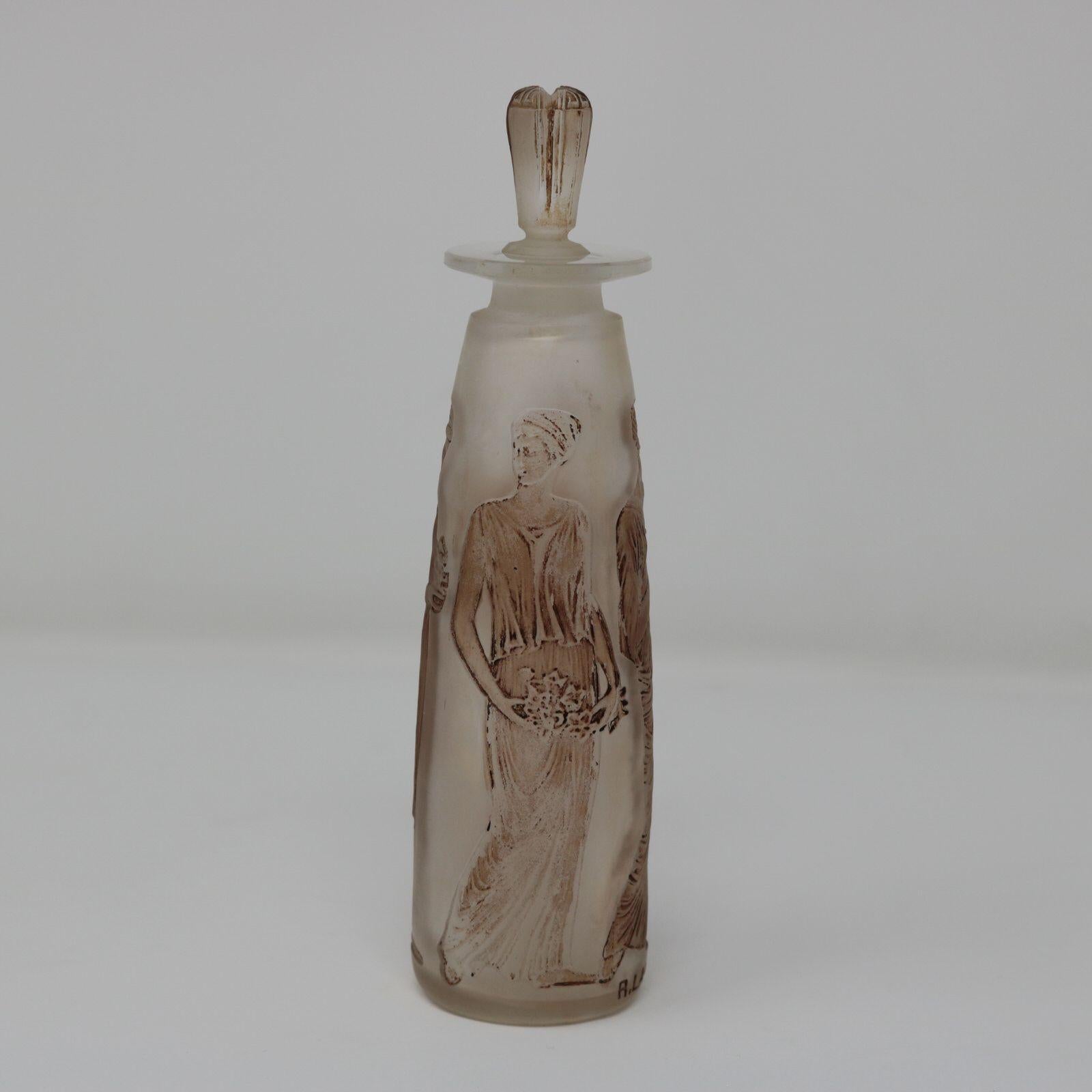 Rene Lalique Ambre Antique Glass Perfume Bottle 1