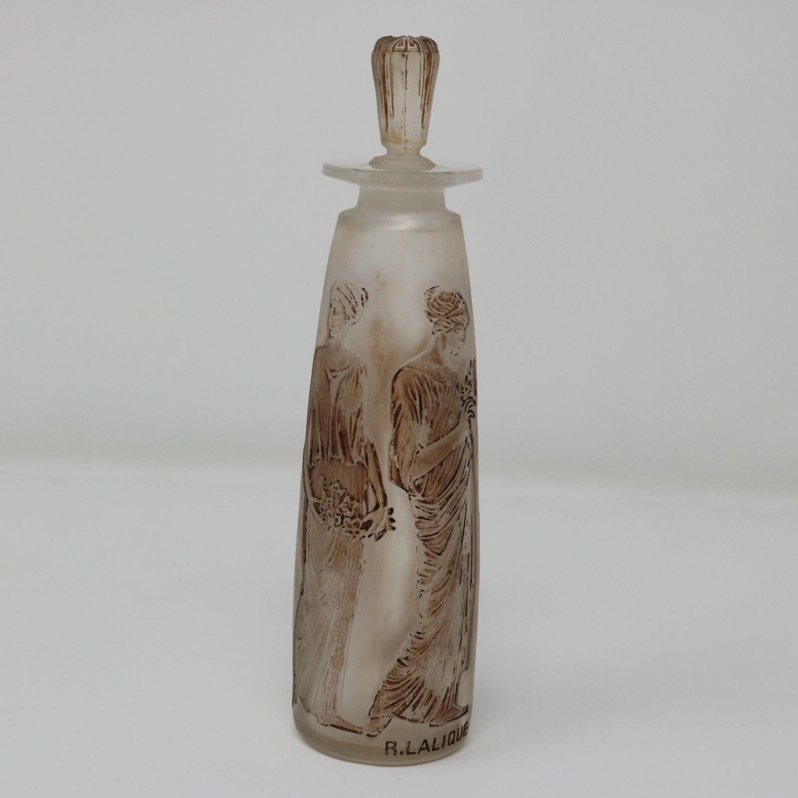 Rene Lalique Ambre Antique Glass Perfume Bottle 2