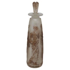 Rene Lalique Ambre Antique Glass Perfume Bottle