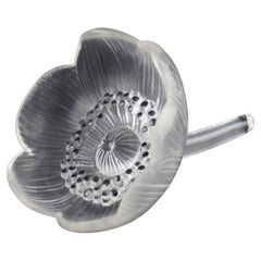 Rene Lalique Anemone Fermee flower paperweight C1931