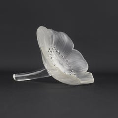 Rene Lalique Anemone ouverte flower paperweight C1931
