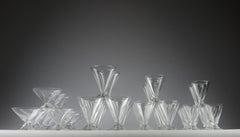 René Lalique, Arbois Glass Service (43 Pieces), French Art Deco 1937