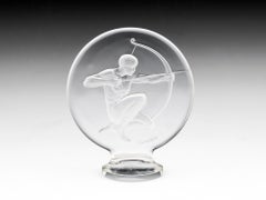 René Lalique Archer Glass Car Mascot #1126, France, 20th Century
