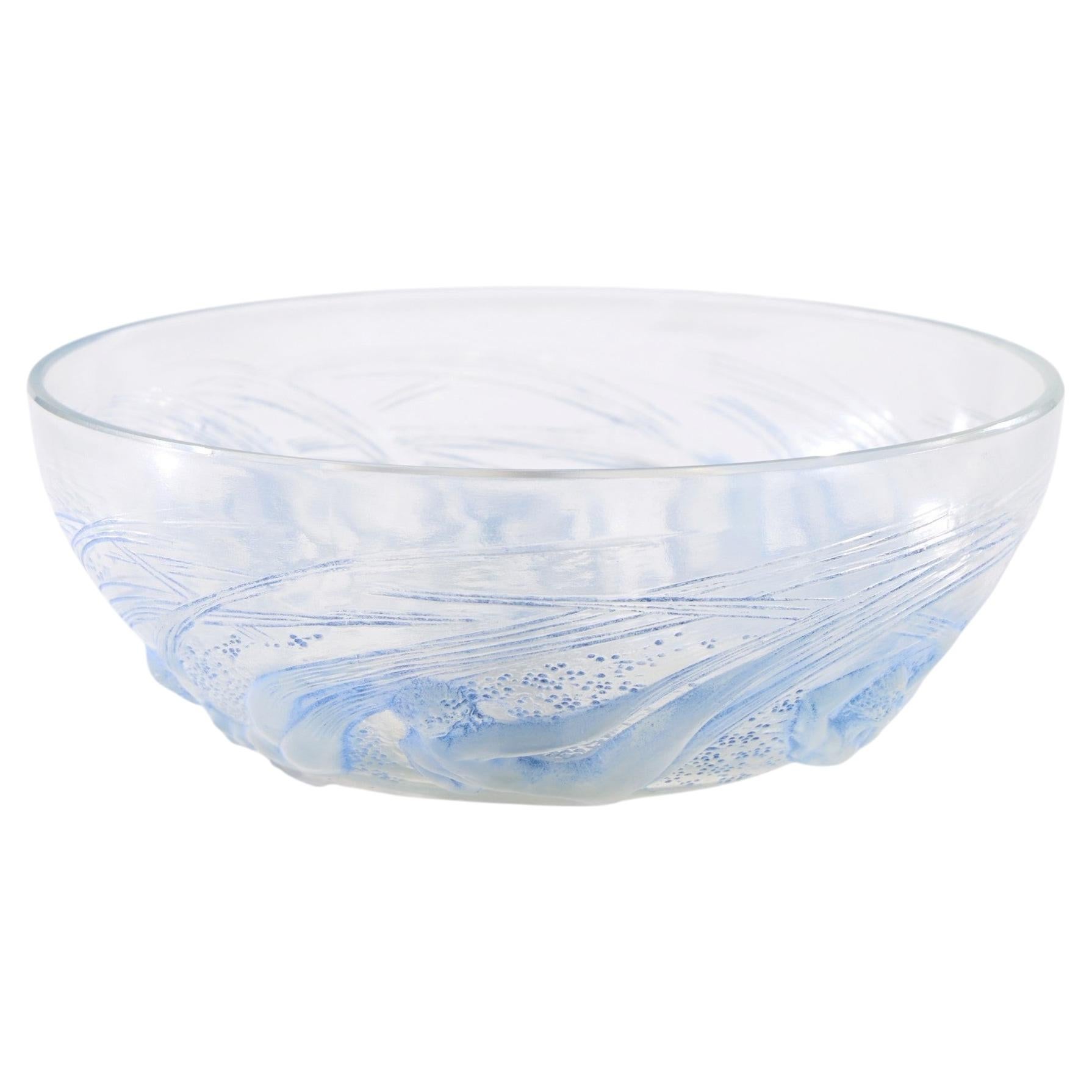 Rene Lalique Art Deco Calypso Opalescent Glass Bowl For Sale