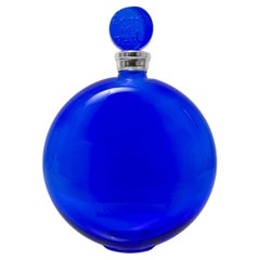 René Lalique Art Deco Bottiglia di profumo blu cobalto per Worth "Dans la Nuit", 1930