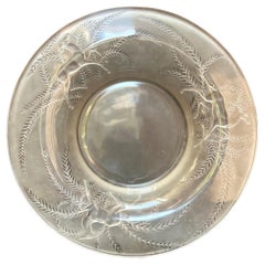 Antique René Lalique Art Deco Dish Gazelles Model