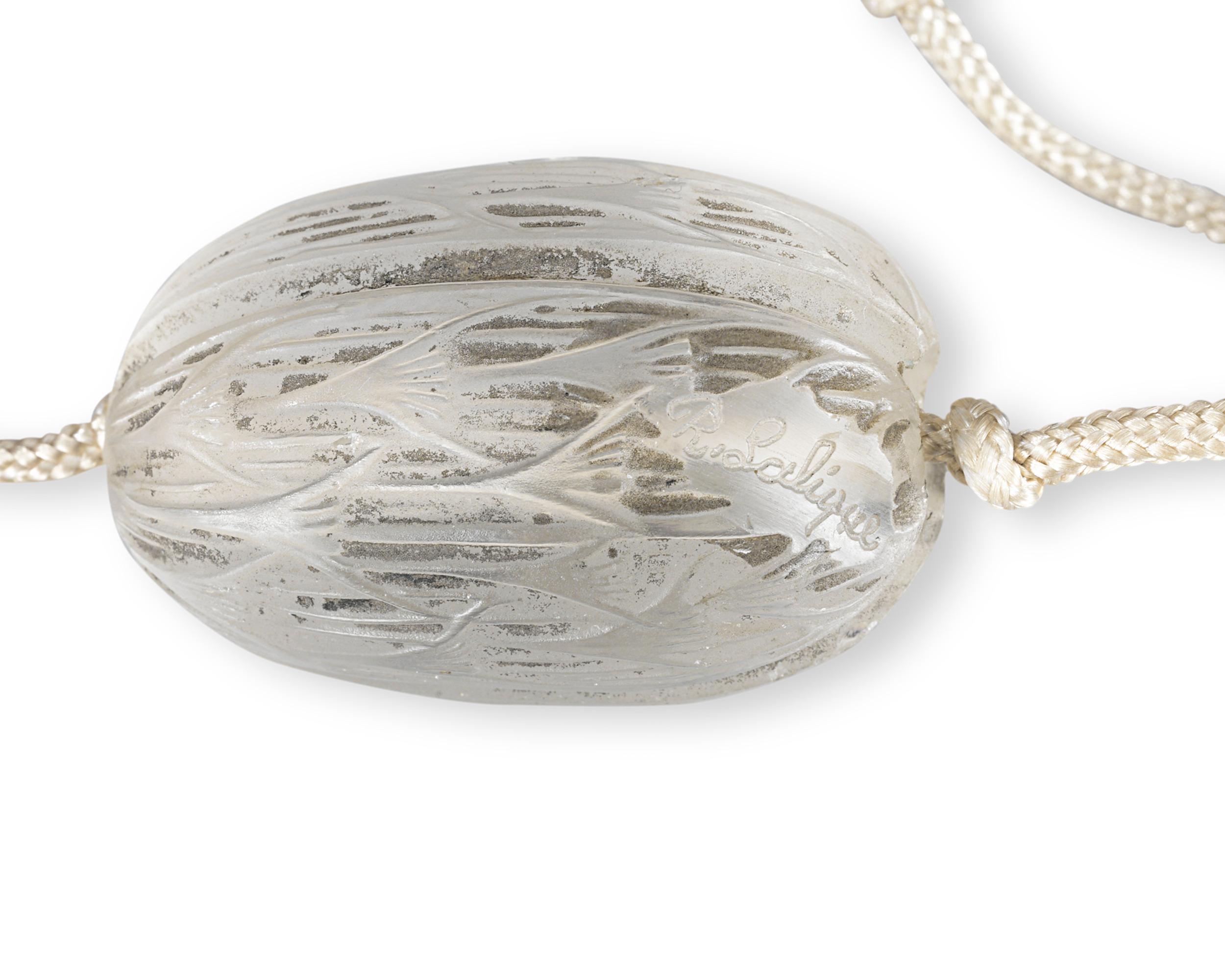 René Lalique: Art-déco-Glashalskette (Perle)