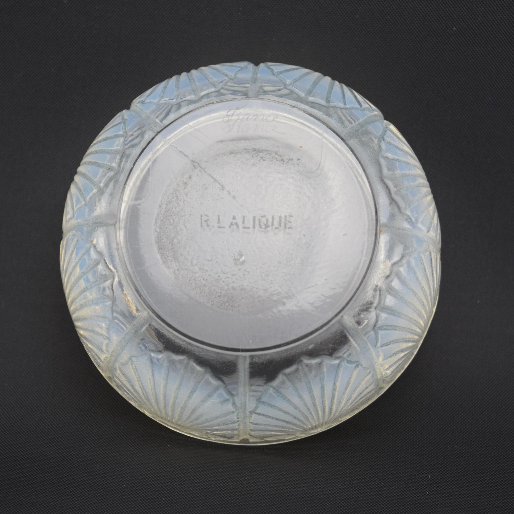 Caja de coquilles art déco opalescente René Lalique C1920 principios del siglo XX en venta