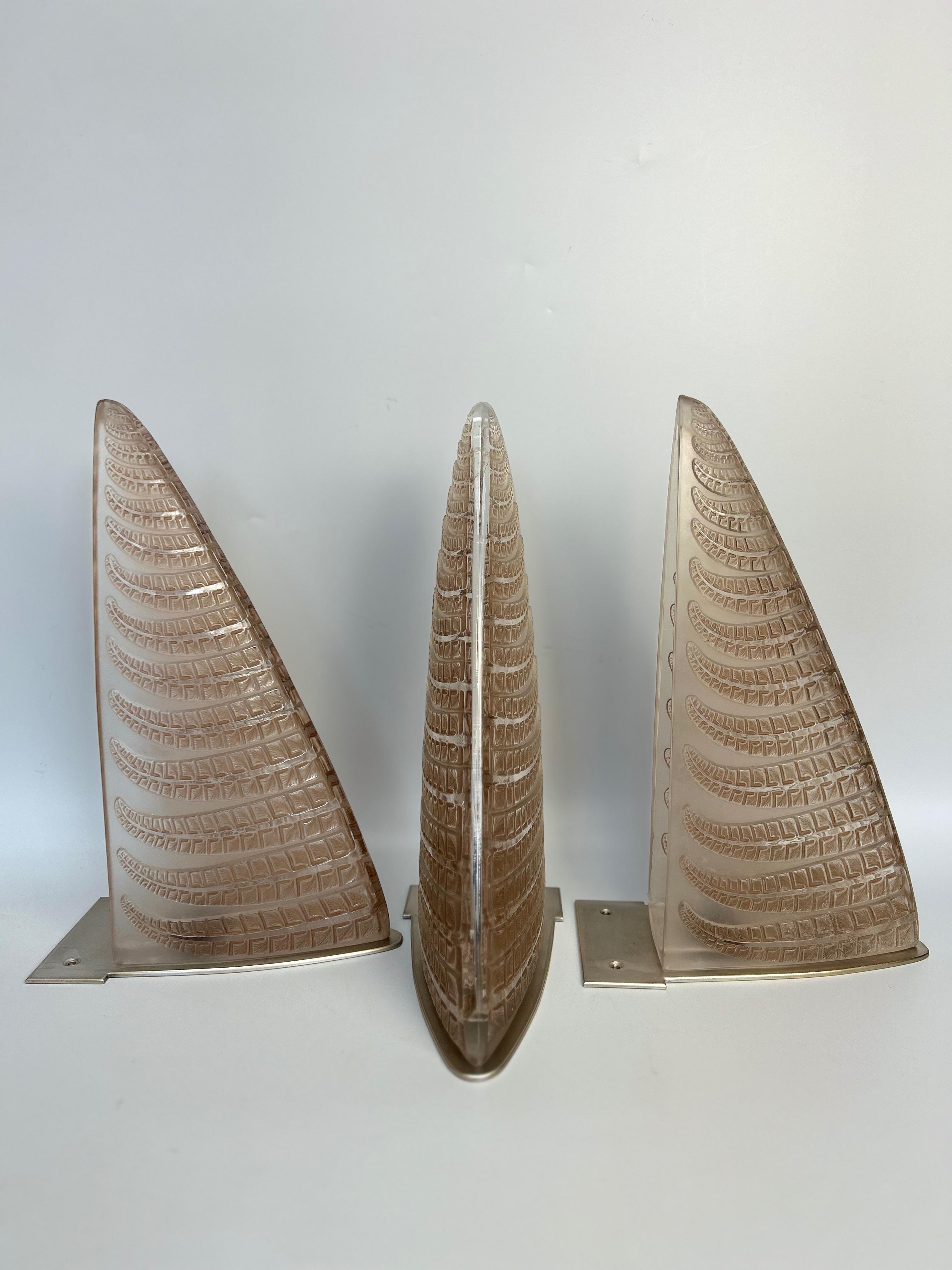 René Lalique Art Deco Wall Lights Fougères Modell im Angebot 3