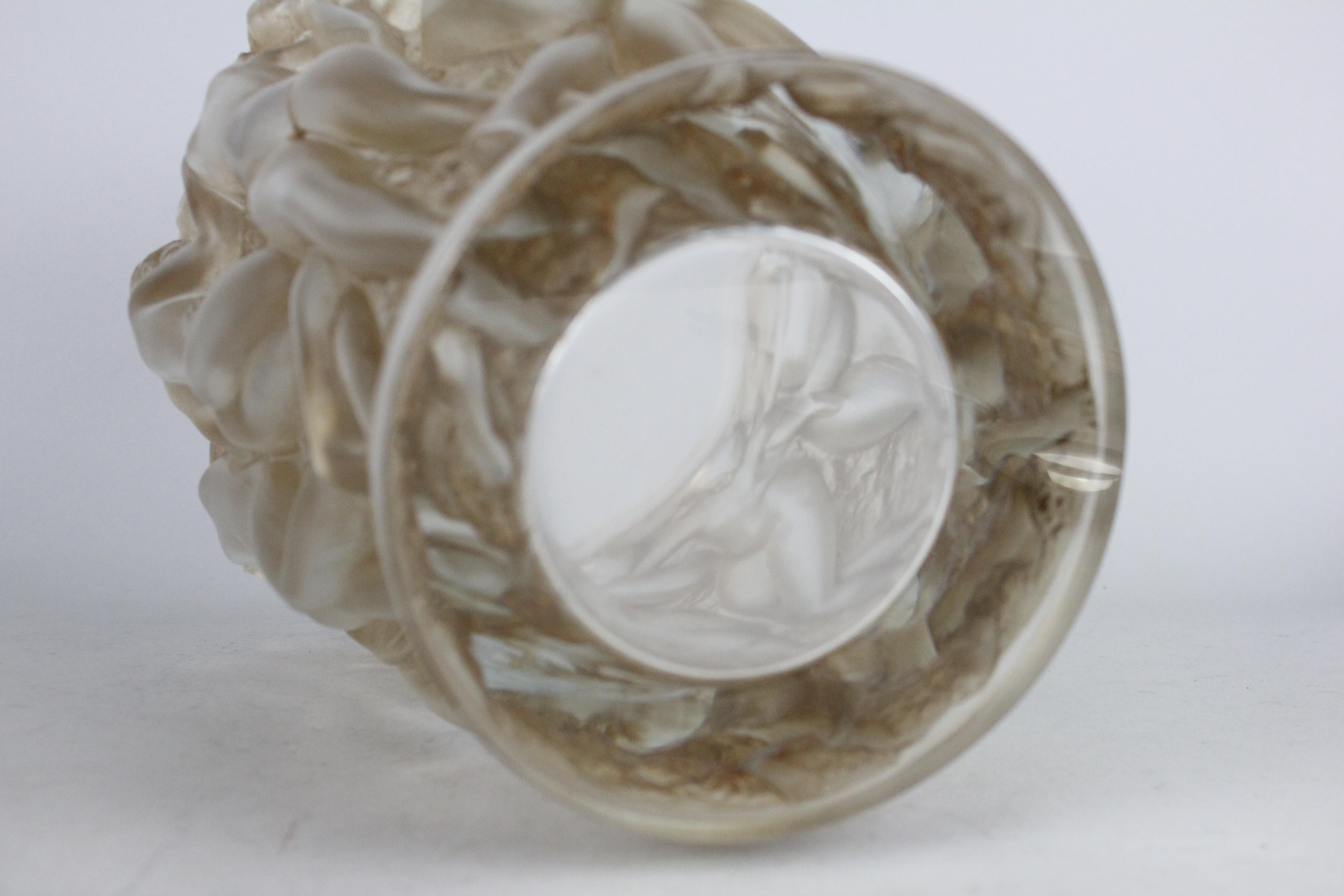 René Lalique Bacchantes Vase:: Sepia gebeizt 7