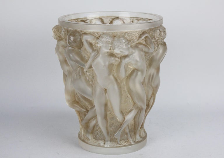 René Lalique Bacchantes Vase, Sepia Stained 11