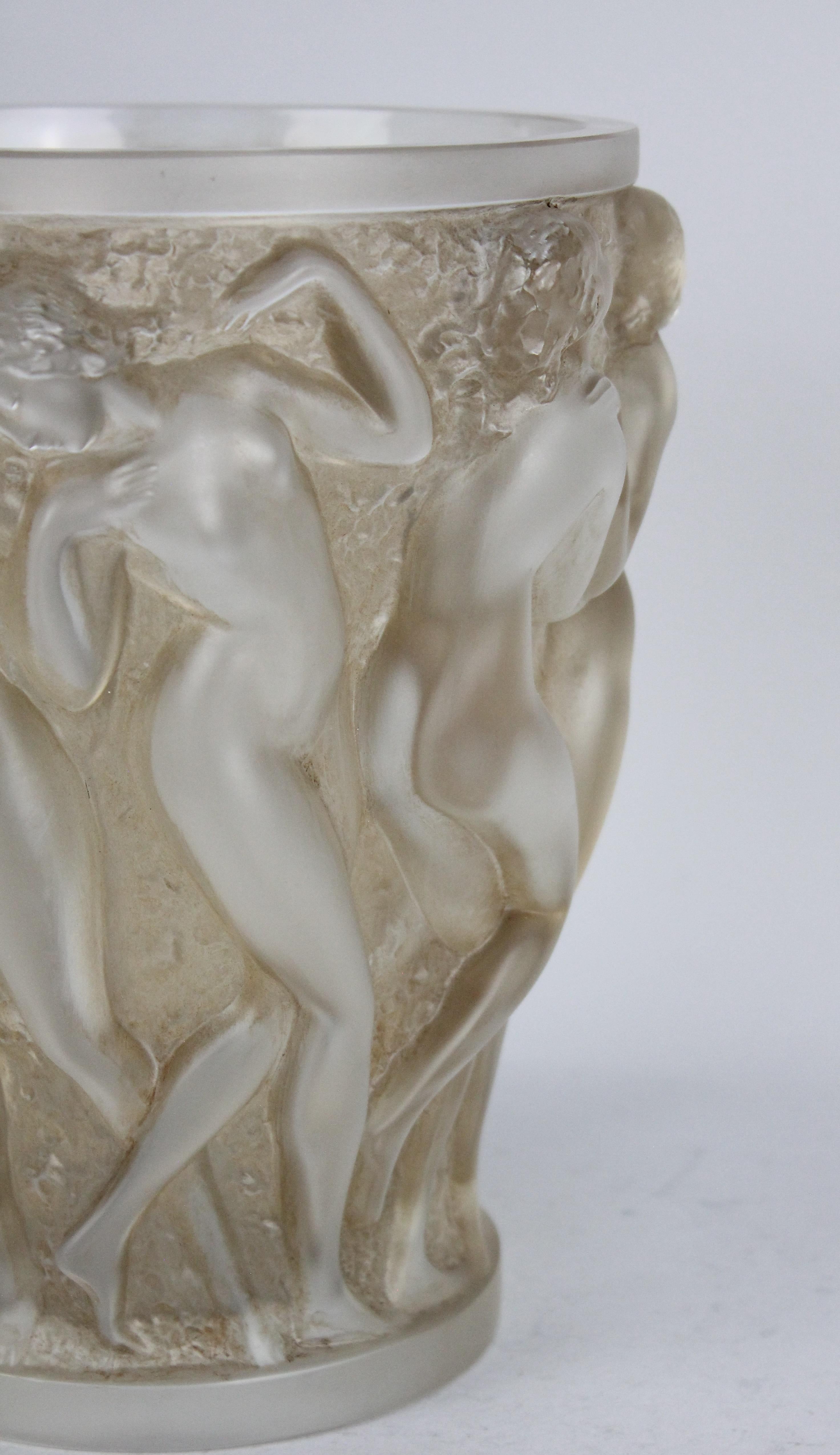 René Lalique Bacchantes Vase, Sepia Stained 12