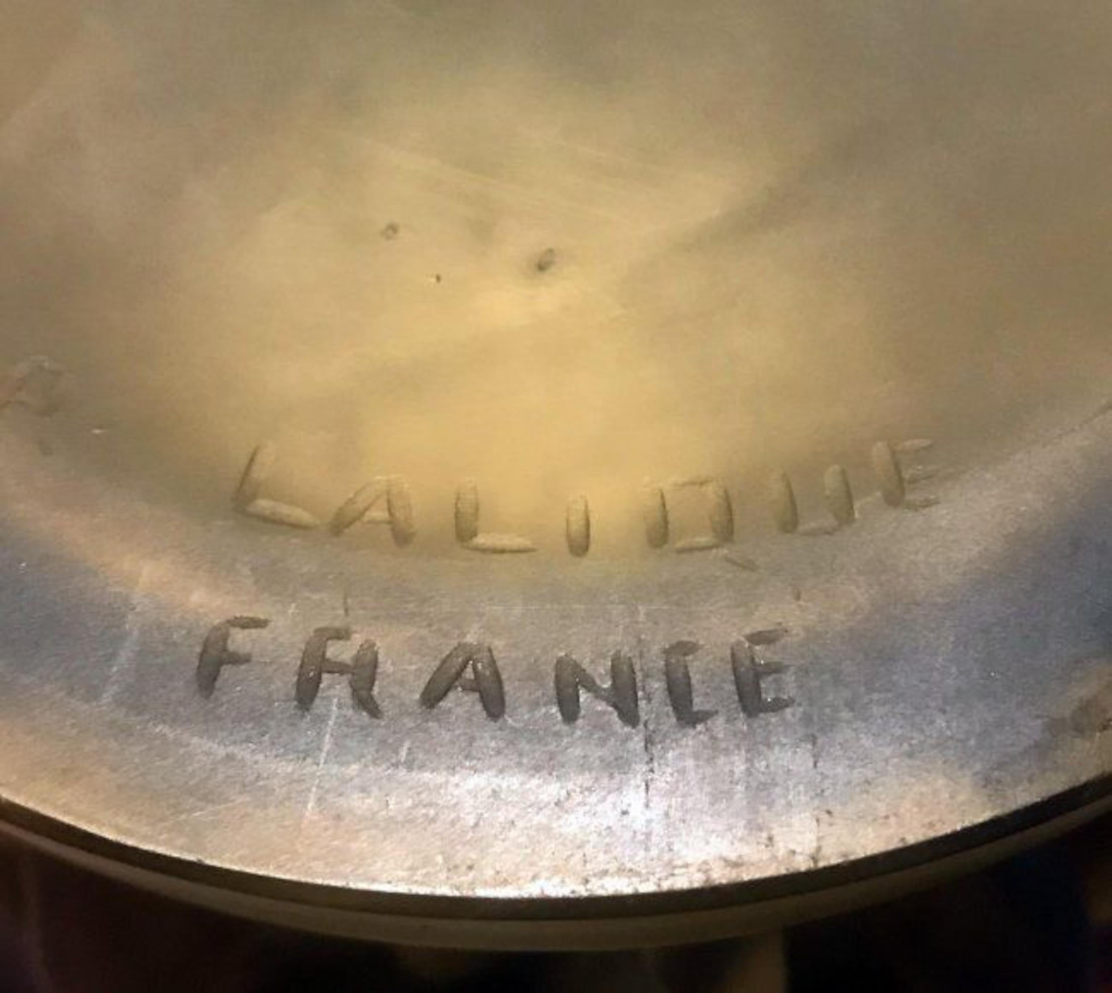 Début du 20ème siècle René Lalique Bacchantes Jaune Vase en verre Rene Lalique