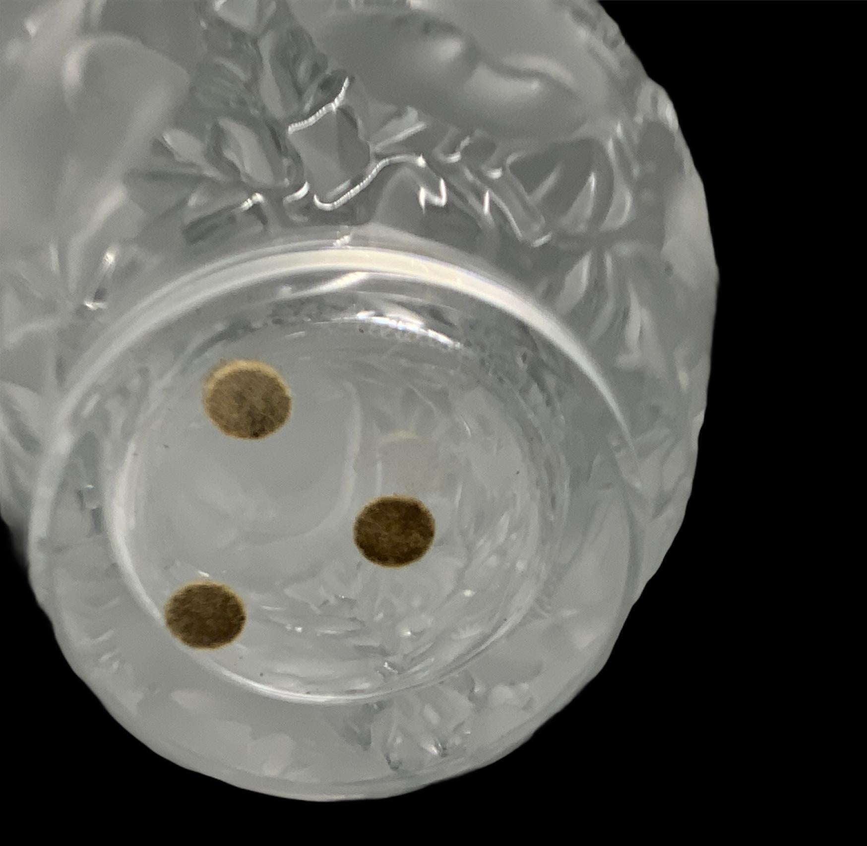lalique parakeet vase