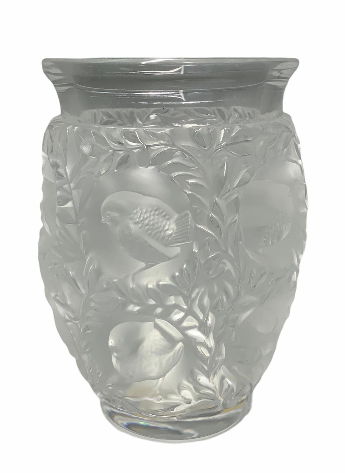 René Lalique “Bagatelle” Bird Vase Crystal Glass at 1stDibs