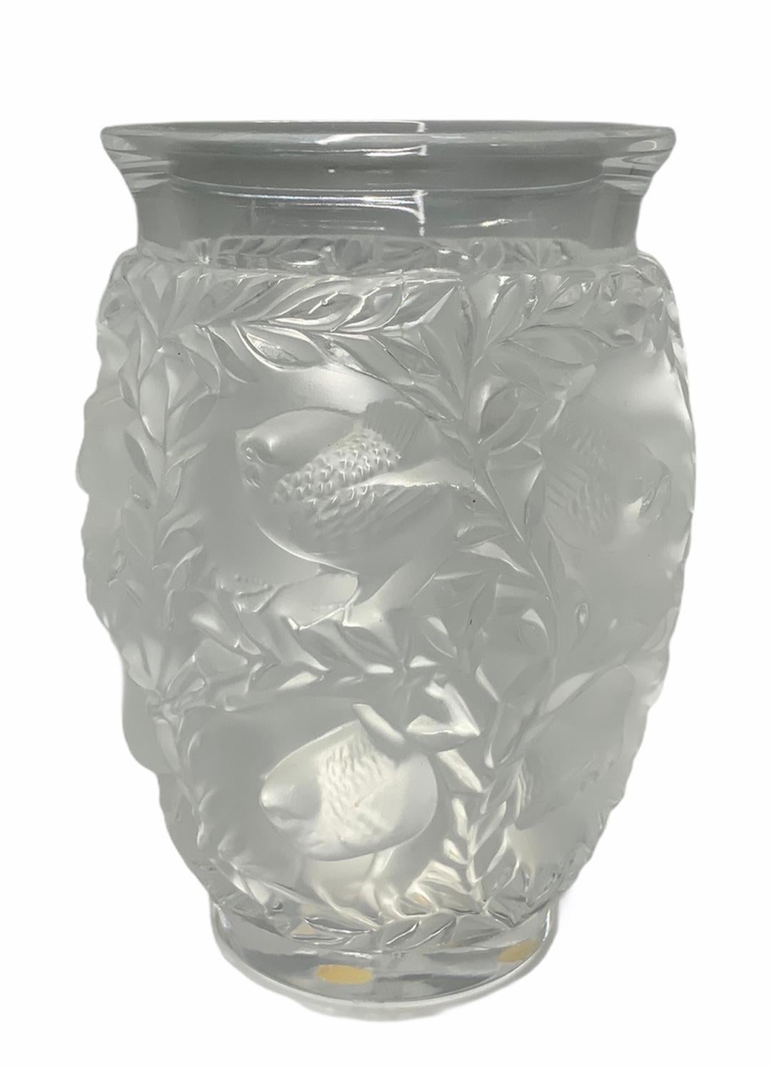 Art Nouveau René Lalique “Bagatelle” Bird Vase Crystal Glass