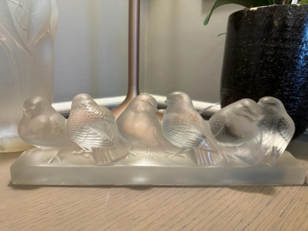 René Lalique - Grupo de bar de seis gorriones, 1933 Francés en venta