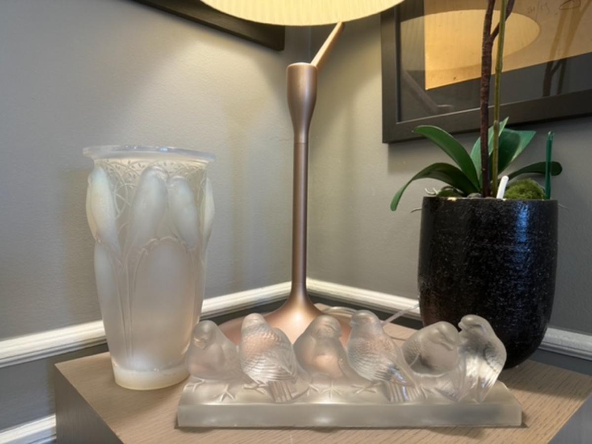 René Lalique - Grupo de bar de seis gorriones, 1933 siglo XX en venta