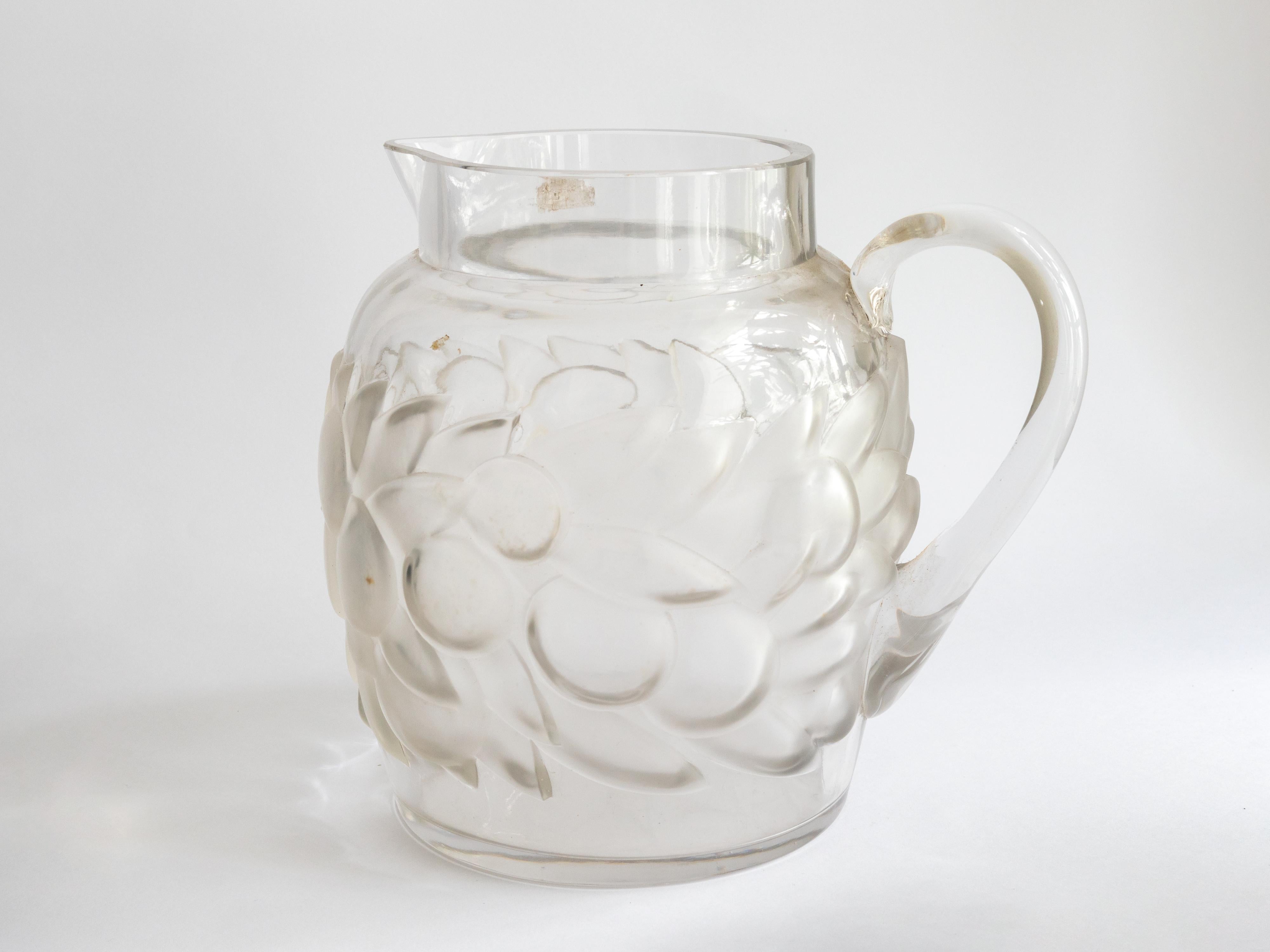 French René Lalique Blidah Pitcher, 1930s For Sale
