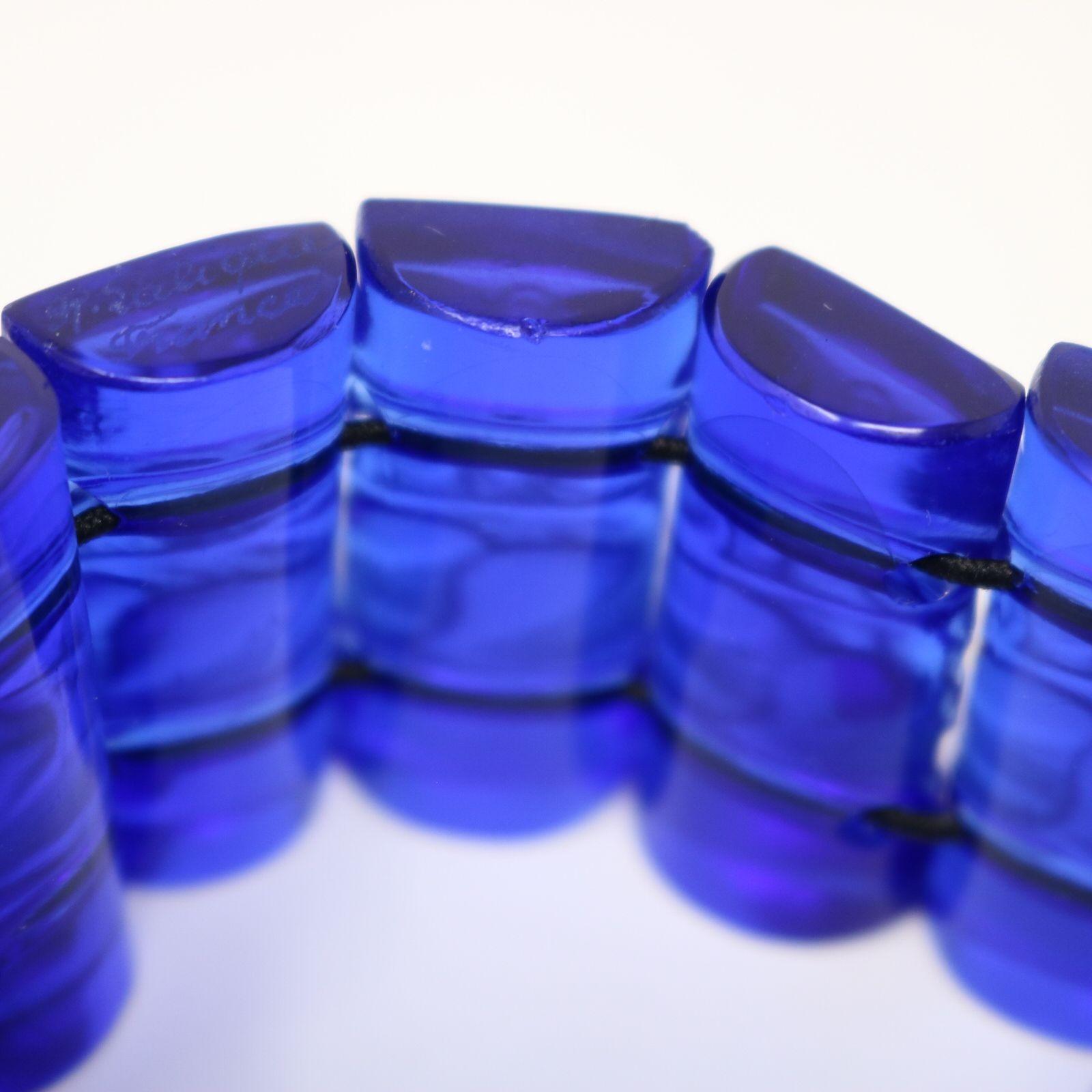 Rene Lalique Blaues Glasarmband „Ceriser“ im Angebot 5