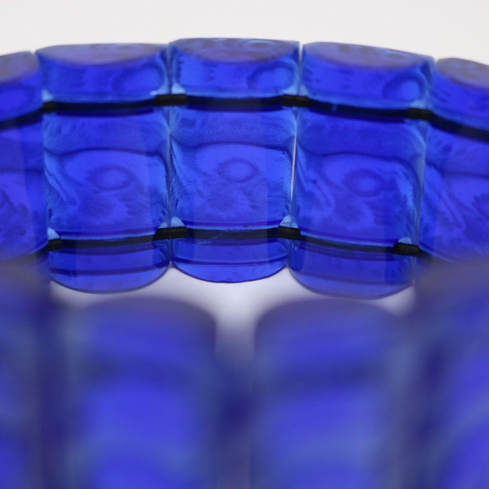 Rene Lalique Blue Glass 'Poussins' Bracelet In Good Condition In Chelmsford, Essex
