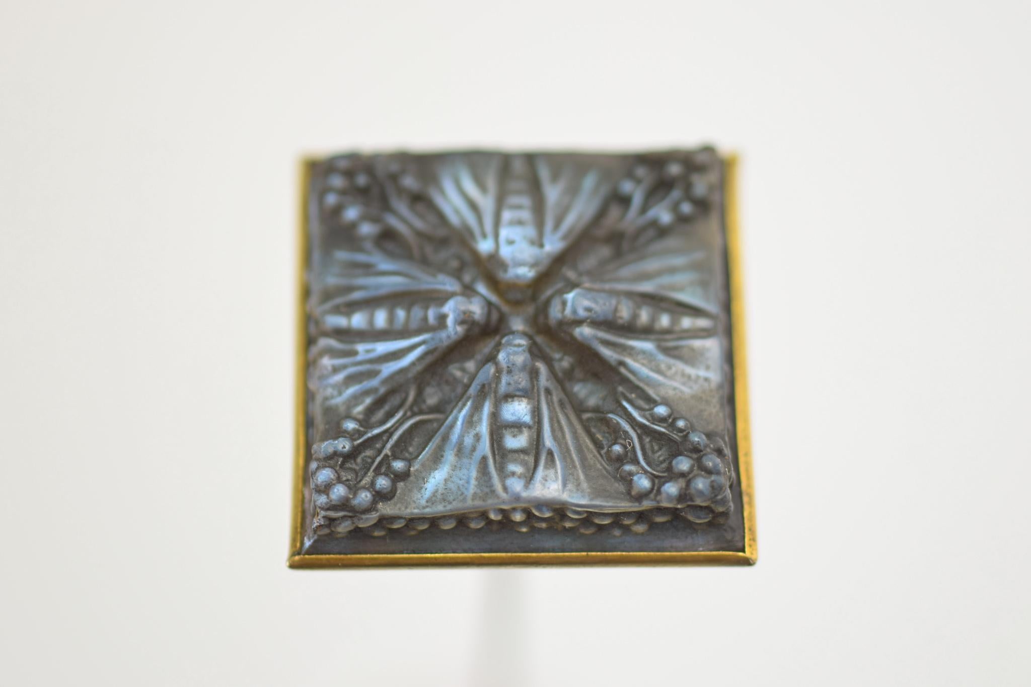 Rene Lalique Blue Quatre Papillons hatpin C1912 For Sale 2