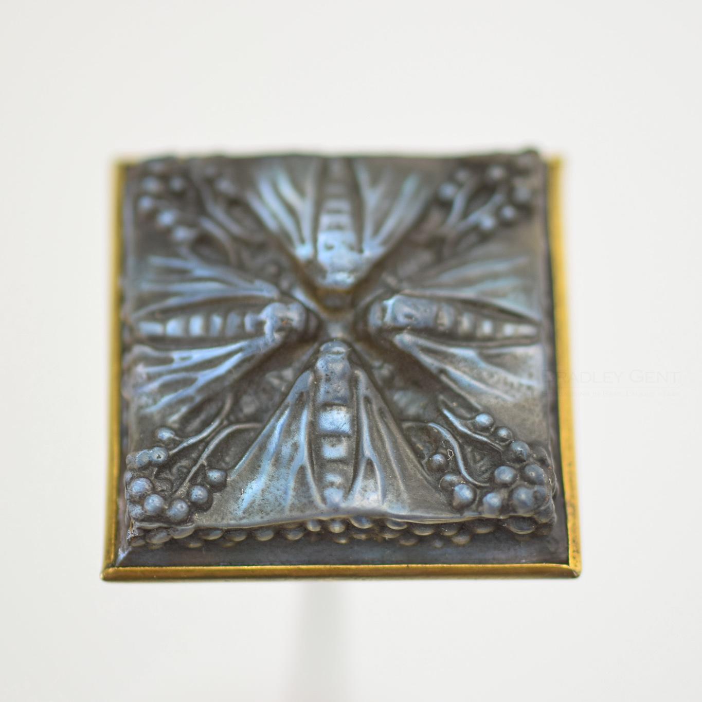 Rene Lalique Blue Quatre Papillons hatpin C1912 For Sale 3