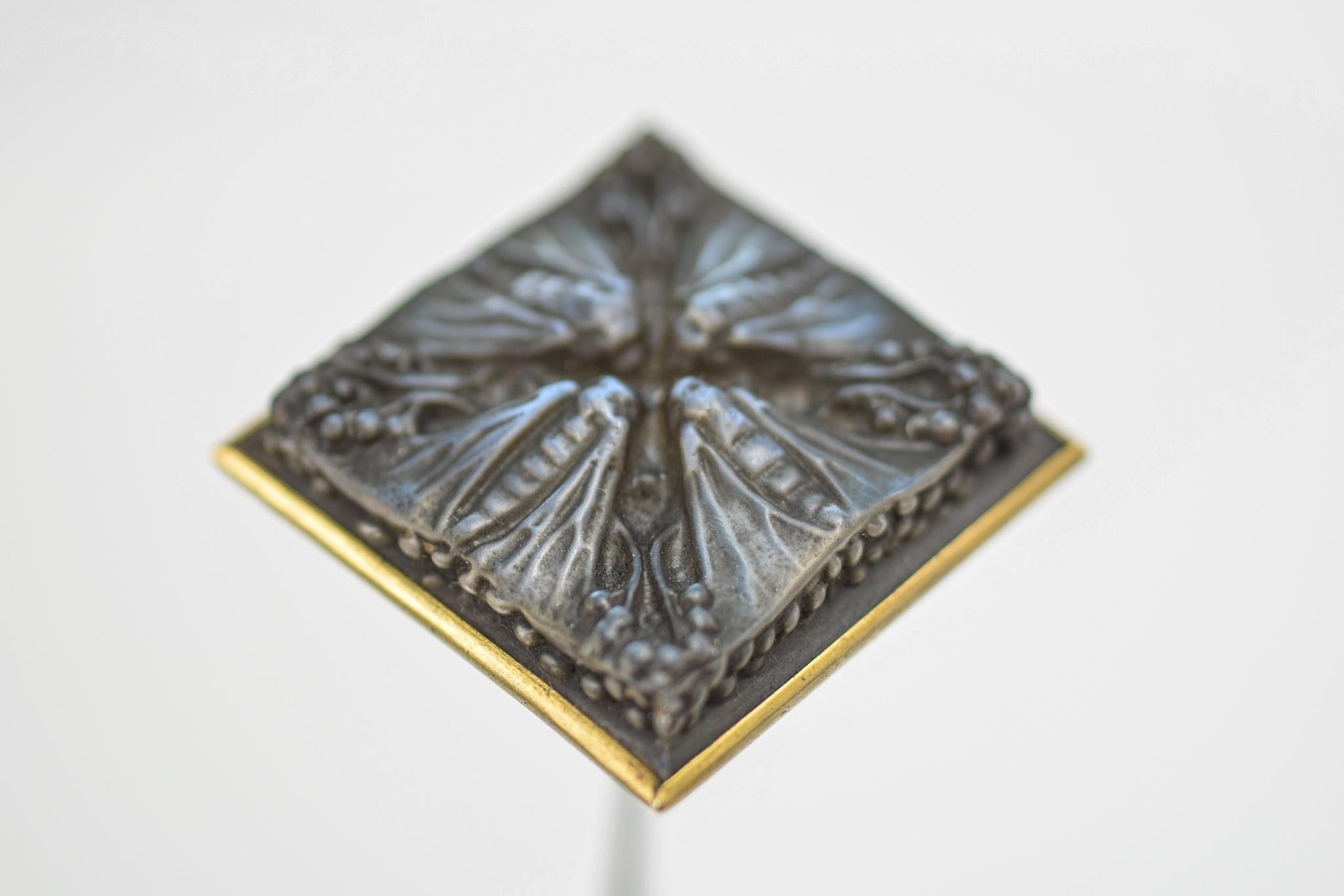 Rene Lalique Blue Quatre Papillons hatpin C1912 For Sale 1
