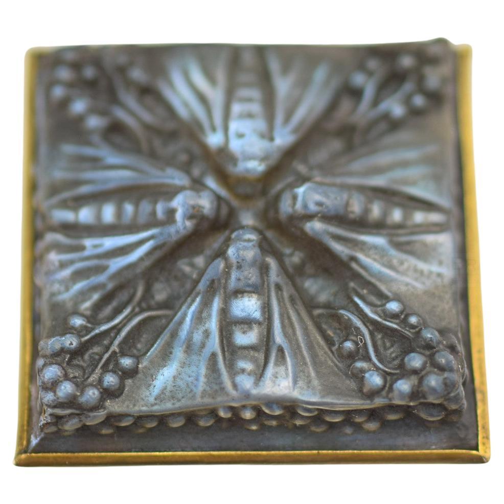 Rene Lalique Blue Quatre Papillons hatpin C1912