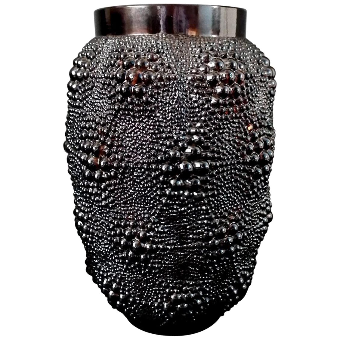 René Lalique Bronze Coloured Glass 'Davos' Vase