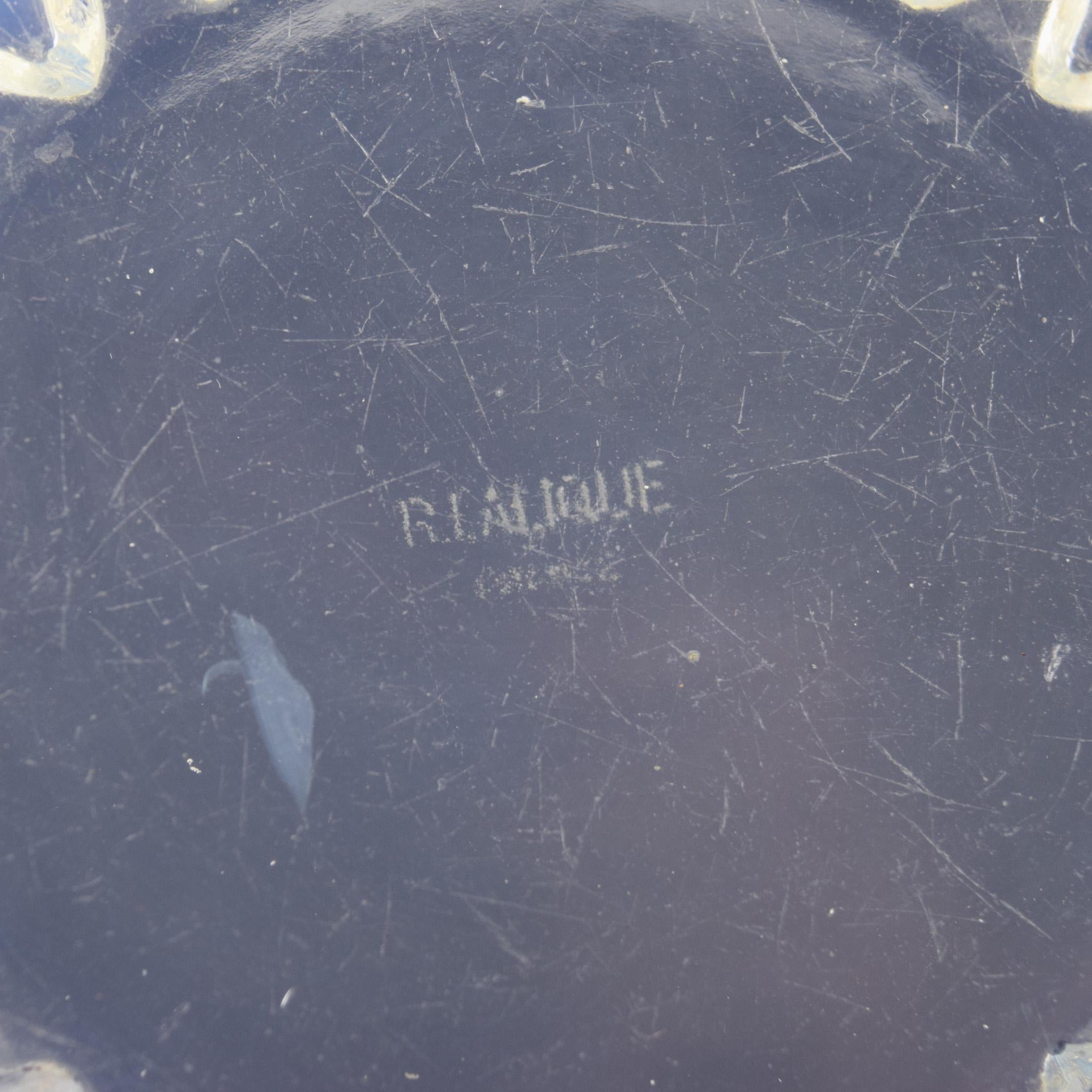 Rene Lalique Cacao cuenco opalescente C1931 mediados del siglo XX en venta