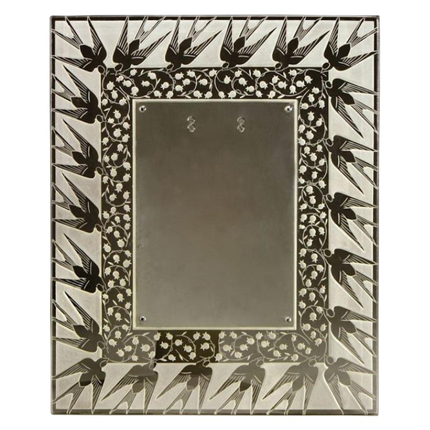 Rene Lalique: Cadre or Frame "Muguet et Hirondelles", 1926 For Sale