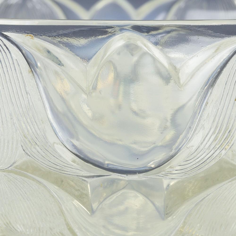 Glass Rene Lalique Campanules Bowl For Sale