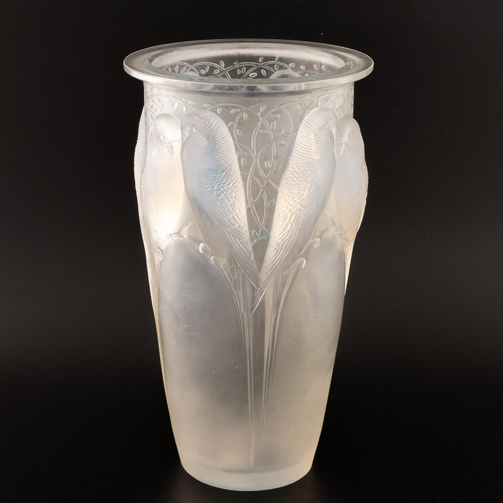 Francese Vaso Ceylan di Rene Lalique disegnato nel 1924 - Marcilhac 905