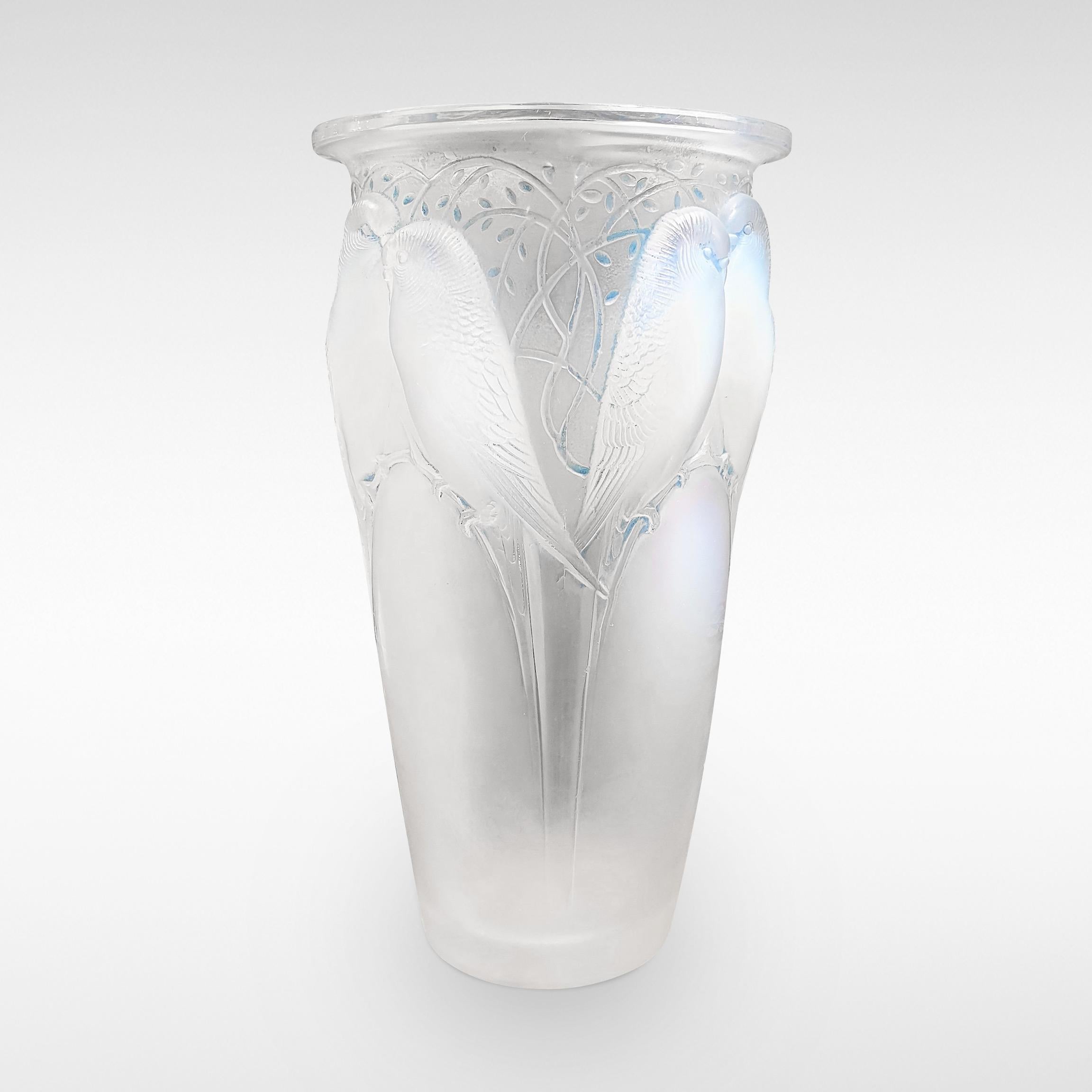 'Ceylan' vase by Rene Lalique with original blue staining, designed 1924
Marchilac 905.