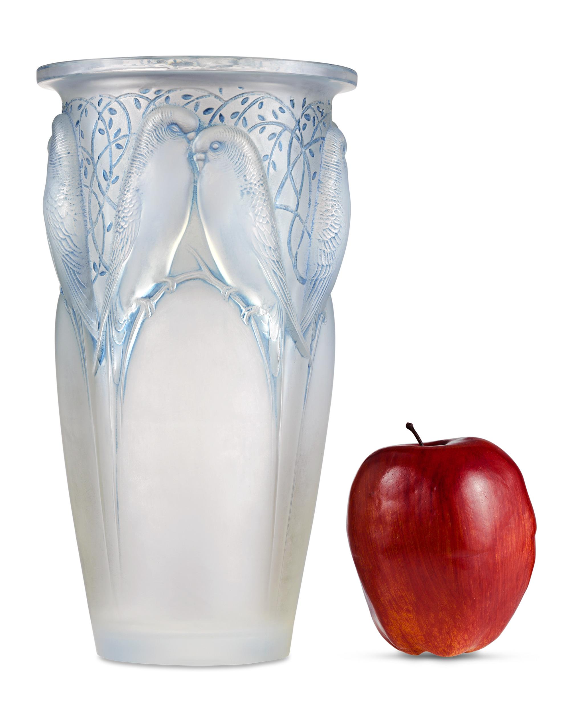 Art Deco René Lalique Ceylan Vase For Sale