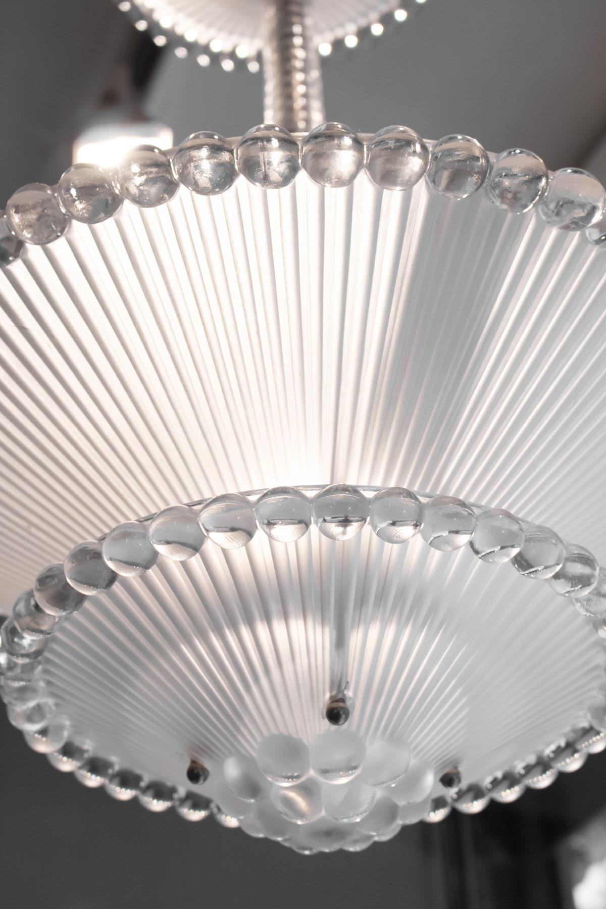 Rene Lalique Chandelier Perles In Good Condition In Saint-Ouen, FR