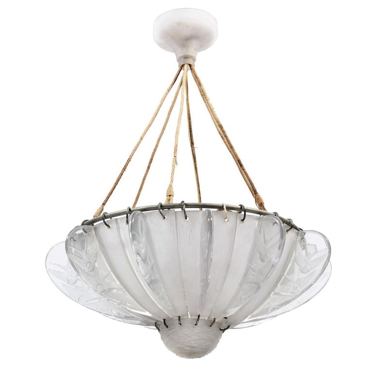 Early 20th Century Rene Lalique Chandelier 
