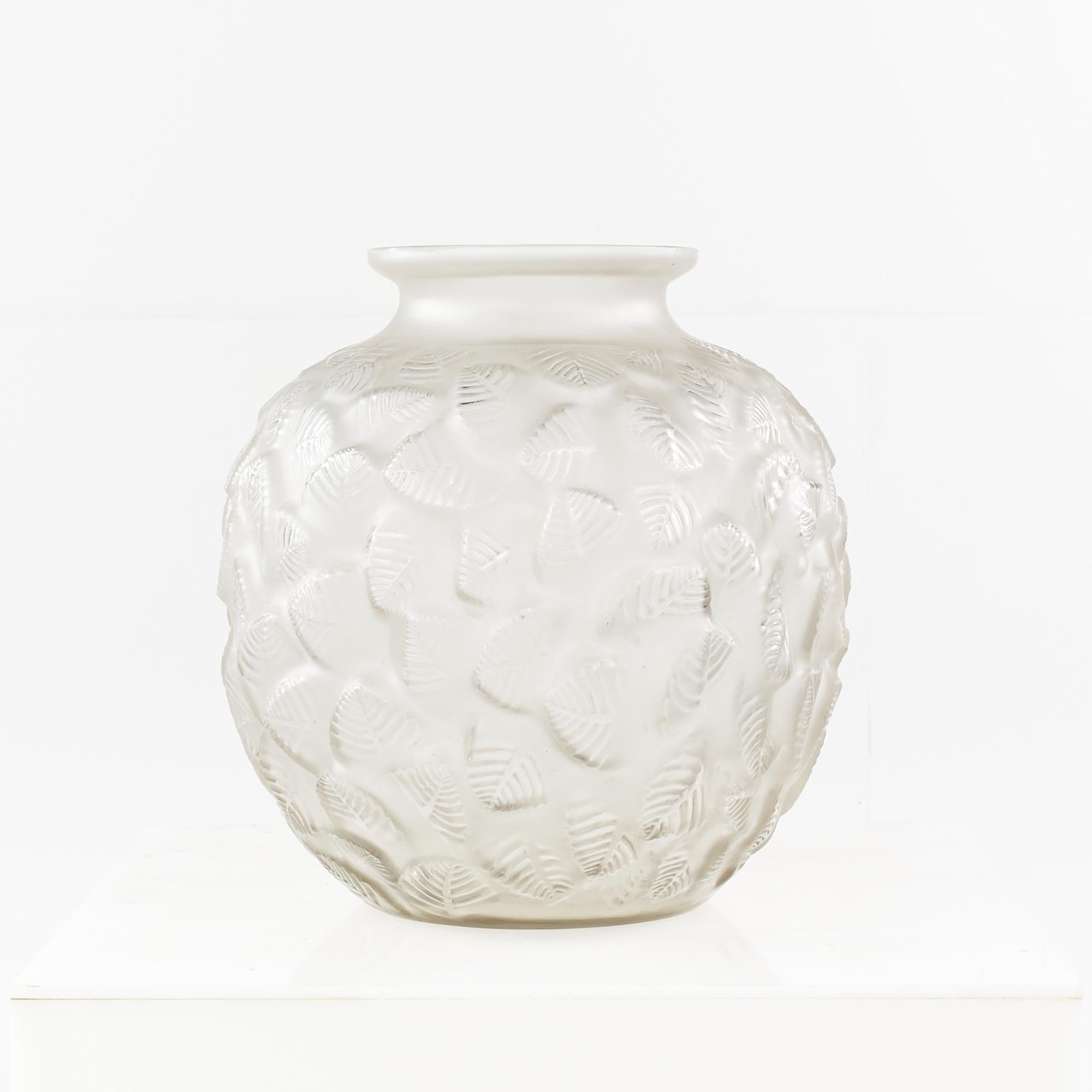 Modern Rene Lalique Charmilles Vase For Sale